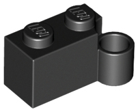 Hinge Brick 1 x 4 [Lower] in Black