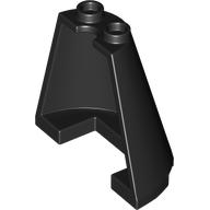 Cone Half 2 x 4 x 3 in Black