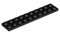 Plate 2 x 10 in Black