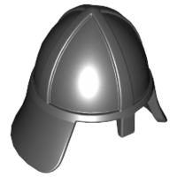 Helmet Castle with Neck Protector in Black