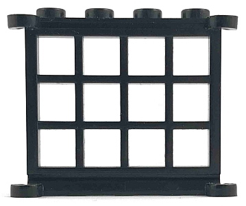 Minitalia Window 1 x 4 x 3 with 12 Panes in Black