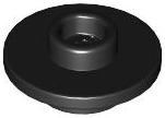Equipment Cup / Teacup Saucer with Recessed Stud on Top [PLAIN] in Black