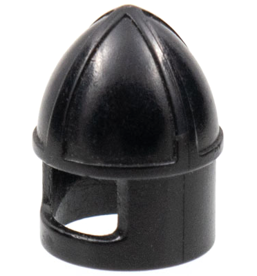 Helmet Castle with Chin Guard in Black