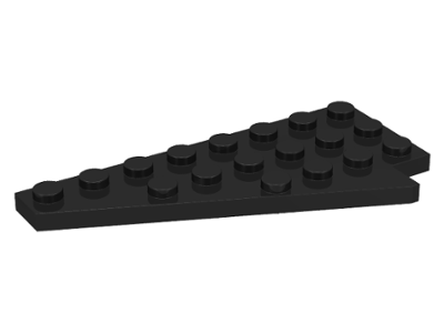 Wedge Plate 8 x 4 Wing Left in Black