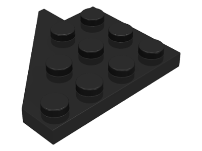 Wedge Plate 4 x 4 Wing Right in Black
