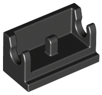 Hinge Brick 1 x 2 Base in Black