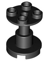 Support Round 2 x 2 x 2 Stand with Reach-Through Center Hole in Black