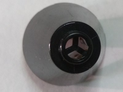 Cone 2 x 2 x 2, Blocked Open Stud in Black