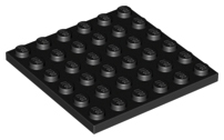 Plate 6 x 6 in Black