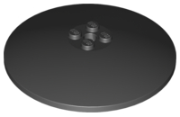Dish 8 x 8 Inverted [Radar], Solid Studs, Rounded Anti-stud Underside in Black