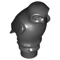 Animal, Bird, Owl Large, Rounded Features in Black