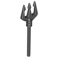 Large Figure Weapon Trident, with Long Axle in Black
