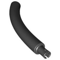 Animal Body Part / Plant, Tail / Neck / Branch / Trunk, Middle Section with Pin, Round Pin Hole in Black