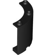 Panel 4 x 4 x 3 Quarter Cylinder in Black