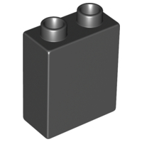 Duplo Brick 1 x 2 x 2 in Black