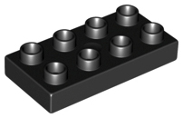 Duplo Plate 2 x 4 in Black