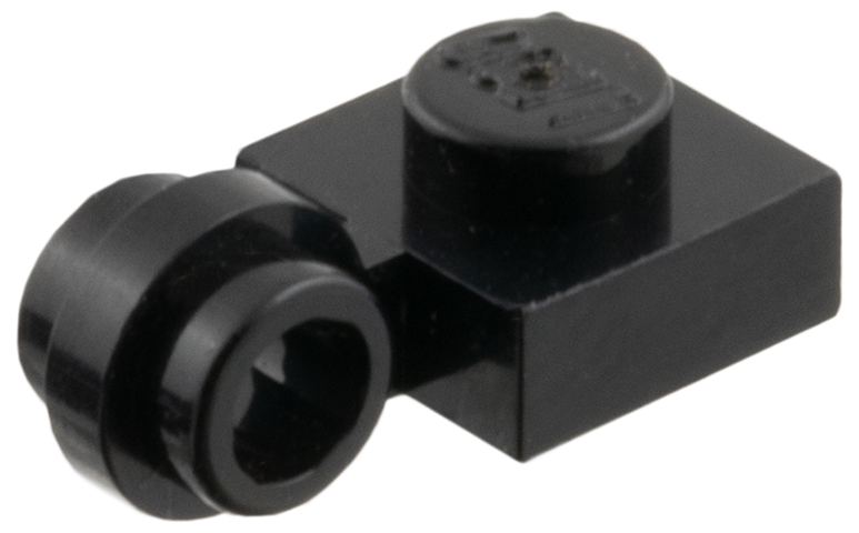 Plate Special 1 x 1 with Clip Light, Bar Hole [Thin Ring] in Black