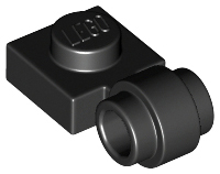 Plate Special 1 x 1 with Clip Light, Bar Hole [Thick Ring] in Black