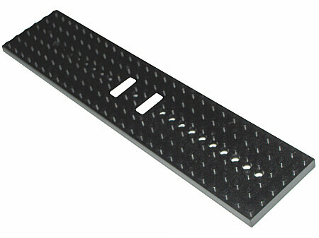 Vehicle Base, Train 6 x 28 with Two 1 x 2 Openings [10 Round Holes Each End and 1 Round Hole at Center] in Black