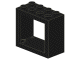 Window 2 x 4 x 3 Frame with Solid Studs in Black