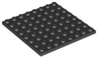 Plate 8 x 8 in Black