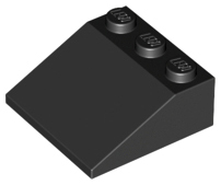 Brick Sloped 33° 3 x 3 in Black