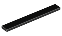Tile 1 x 8 with Groove in Black