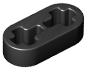 Technic Beam 1 x 2 Thin in Black