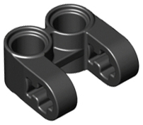 Technic Axle and Pin Connector Perpendicular Double Split in Black