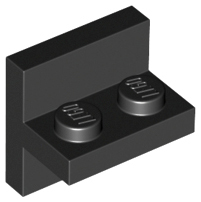 Bracket 2 x 2 with 1 x 2 Vertical Studs in Black