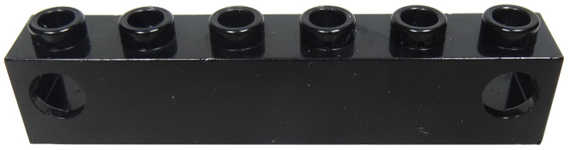 Light Prism Brick, Train, 1 x 6 Holder in Black