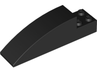 Brick Curved 8 x 2 x 2 in Black