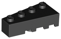 Brick Wedged, Angled 4 x 2 Left in Black