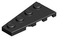 Wedge Plate 4 x 2 Left in Black