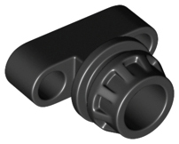 Liftarm 1 x 3 with Connections for Hose 44079 and Rubber Bladder 41818 in Black