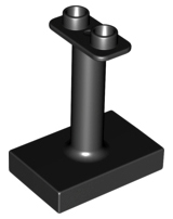 Duplo Support 2 x 3 x 3 with 2 Top Studs in Black