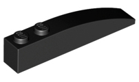 Brick Curved 6 x 1 in Black