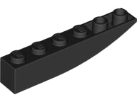 Brick Curved Inverted 6 x 1 in Black