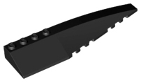 Brick Wedged, Curved 12 x 3 Right in Black