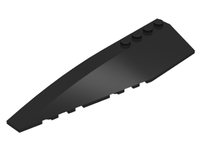 Brick Wedged, Curved 12 x 3 Left in Black