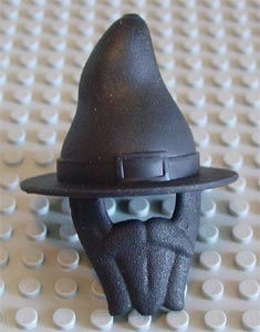 Duplo Hat, Pointed with Beard in Black