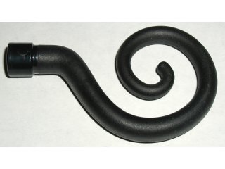 Animal Body Part, Monkey Tail - Curled in Black