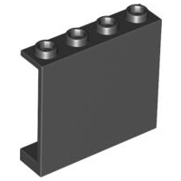 Panel 1 x 4 x 3 [Hollow Studs] in Black