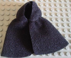 Duplo Cape with Hood in Black