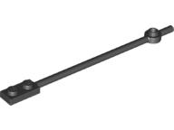Bar 1 x 12 with 1 x 2 Plate End with Solid Studs and 1 x 1 Round Plate End in Black