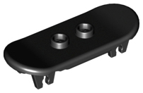 Sports Skateboard with Trolley Wheel Holders in Black