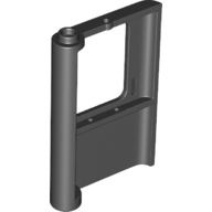 Door 1 x 4 x 5 Train Right - Thick Support Bottom in Black