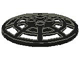 Dish 6 x 6 Inverted, Radar / Webbed [No Anti-studs] in Black