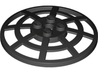 Dish 6 x 6 Inverted, Radar / Webbed [Anti-studs at 90°] in Black