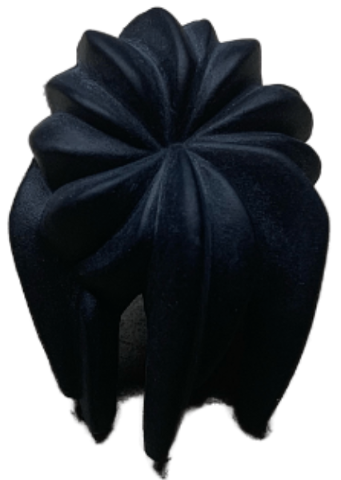 Large Figure Hair, Axle Connector (Allegra) in Black